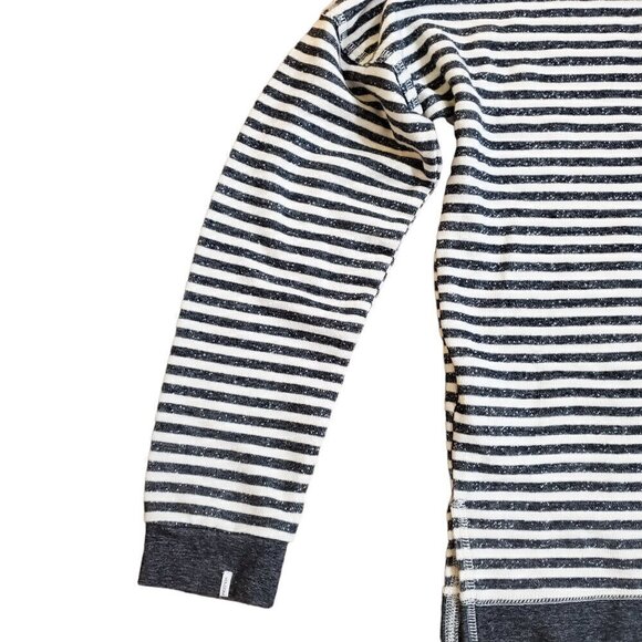 Volcom Coastal Stripped Hoodie Womens White Black Classic Emo Grunge Indie M - Picture 7 of 7